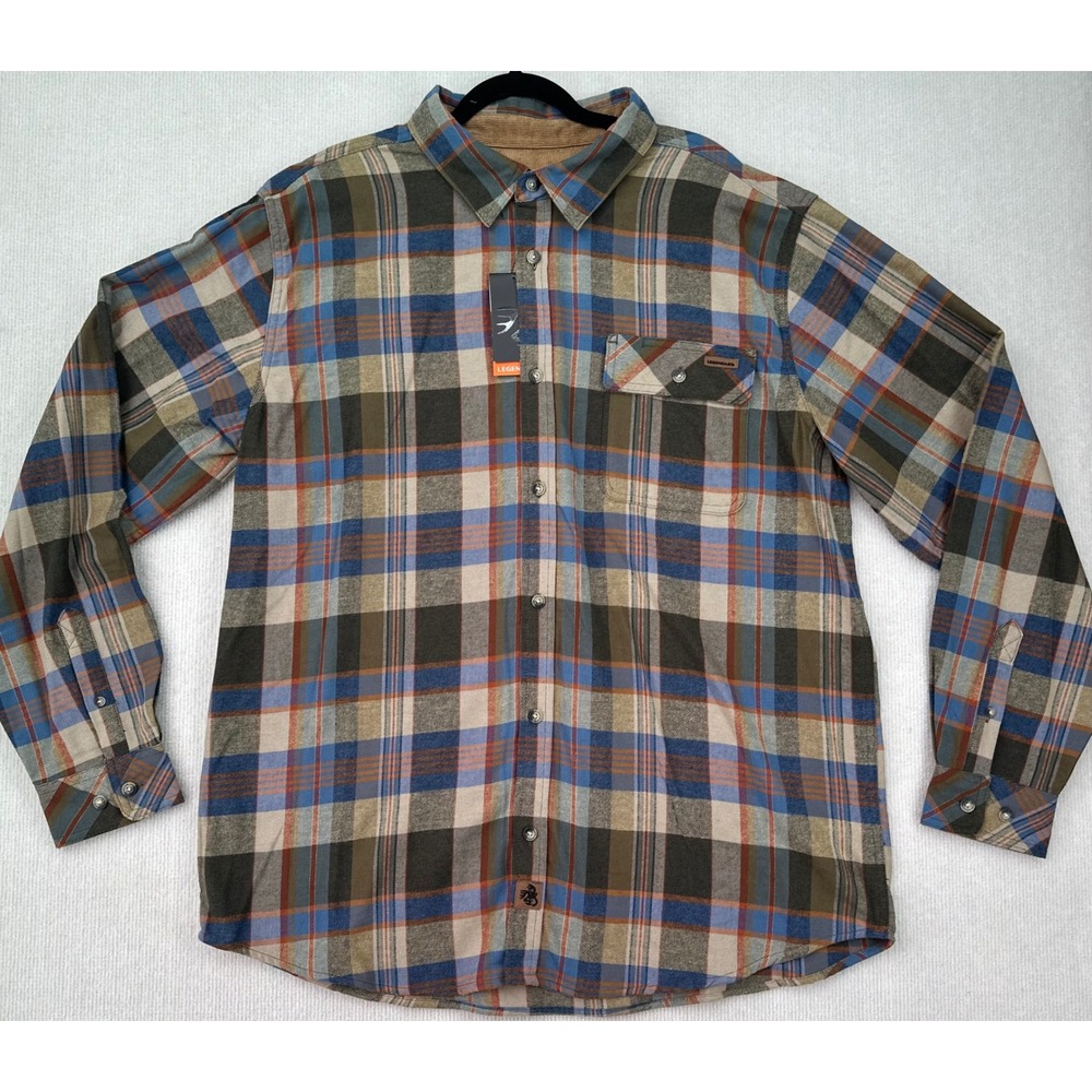 Legendary Whitetails Mens XL Buck Camp Flannel Shirt Plaid NWT Cotton SKU 0430